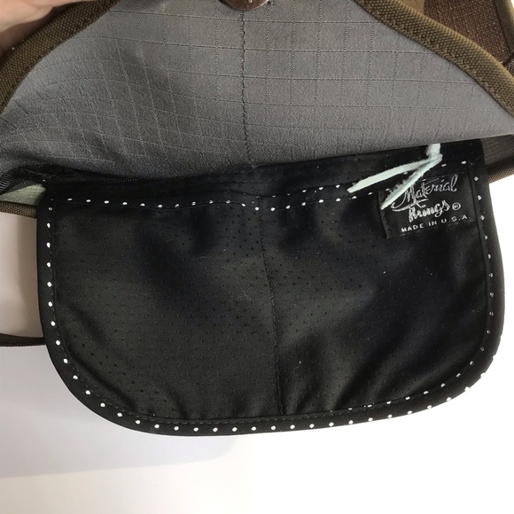 Material Things Unisex Gray Brown Crossbody Bag - Picture 6 of 8